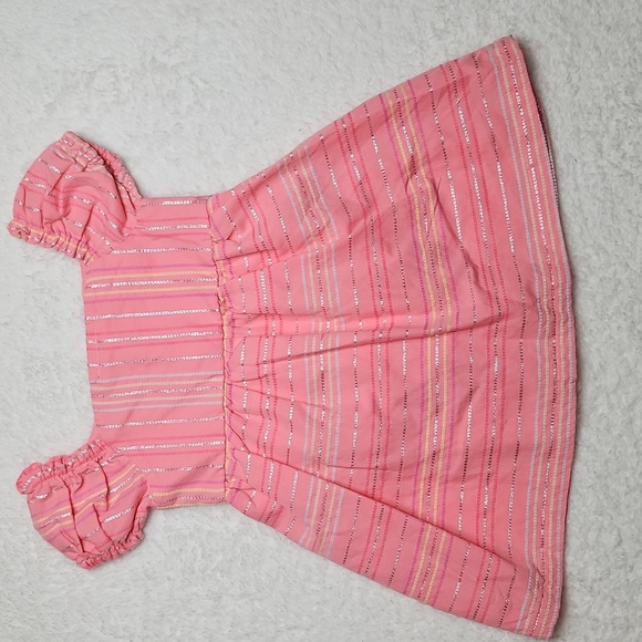 Penelope Mack Pink Striped Girl's Dress 12  Months - Picture 4 of 4
